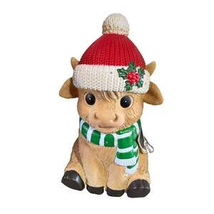 2026 2.5 Ft LED Hand Painted Christmas Highland Cow Blow Mold New